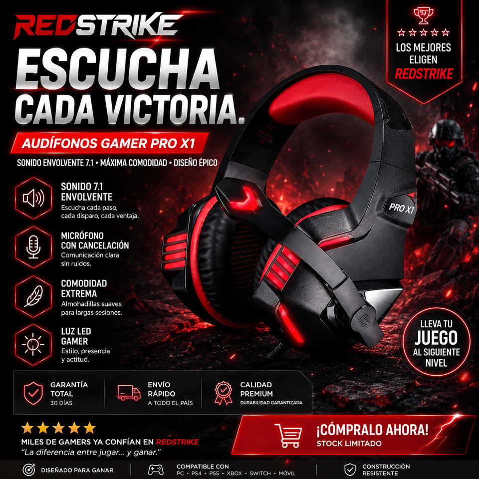 Audífonos RedStrike PRO X1